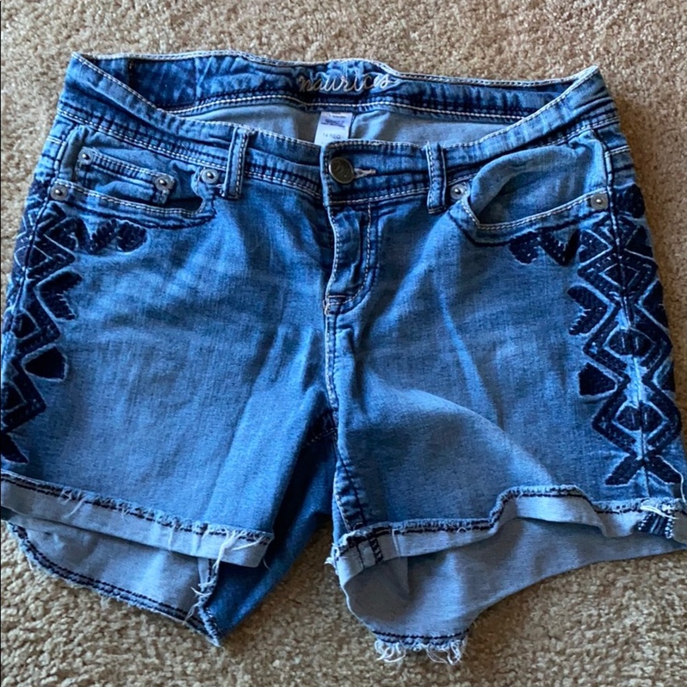 Embroidered Maurices Denim Shorts